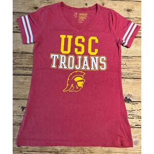 USC Trojan Apperal Womens Size XS Red Yellow Team T-Shirt NWOT
